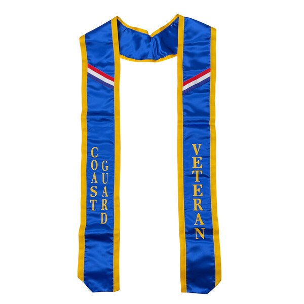 Graduation Stole - Veteran Coast Guard (was $49.99)
